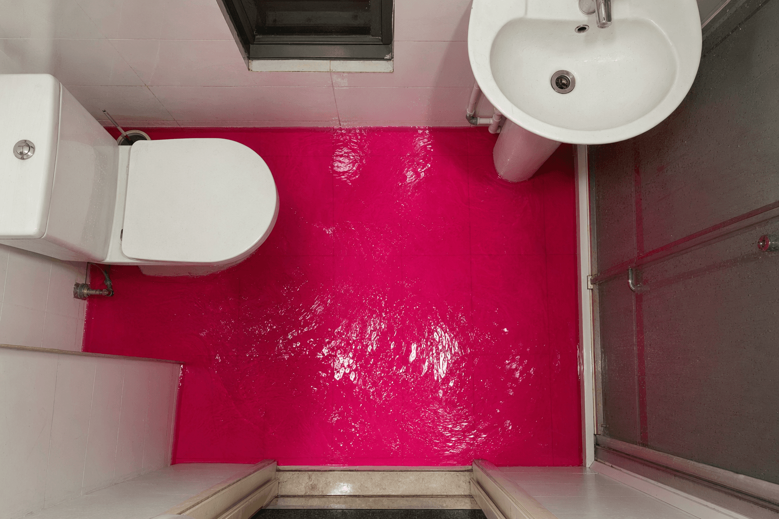 色水測試檢測浴室漏水